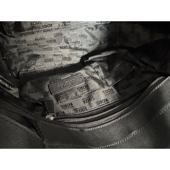 Michael Kors Black Leather Tote Bag - Picture 10 of 11